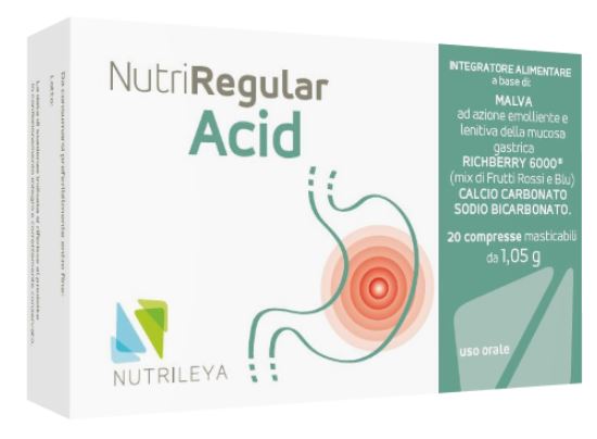 NUTRIREGULAR ACID 20 COMPRESSE MASTICABILI - Farmacia Dott. Pasquale Russo