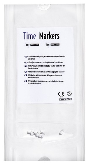 MARCATORE RADIOPACO IN GRANULI A BASE DI POLIPROPILENE FOOD GRADE E BARIO SOLFATO FU TIME-MARKERS PER RILEVAMENTO TEMPO DI TRANSITO INTESTINALE BUSTA DA 10 CILINDRETTI 20 PEZZI - Farmacia Dott. Pasquale Russo