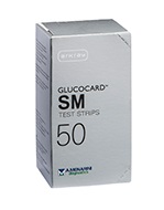 TEST STRIPS PER MISURAZIONE GLICEMIA GLUCOCARD SM 50 PEZZI - Farmacia Dott. Pasquale Russo