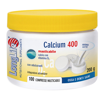 LONGLIFE CALCIUM 400 LATTE 100 COMPRESSE - Farmacia Dott. Pasquale Russo