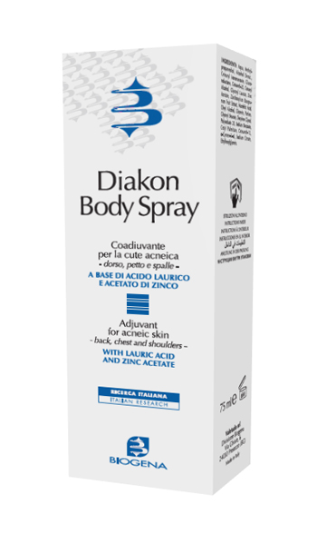 DIAKON BODY SPRAY COADIUVANTE CUTE ACNEICA DORSO PETTO E SPALLE 75 ML - Farmacia Dott. Pasquale Russo