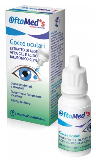 OFTAMED'S GOCCE OCULARI OCCHI DISIDRATATI E STRESSATI ESTRATTO ALOE VERA GEL E ACIDO IALURONICO 0,3% 10 ML - Farmacia Dott. Pasquale Russo