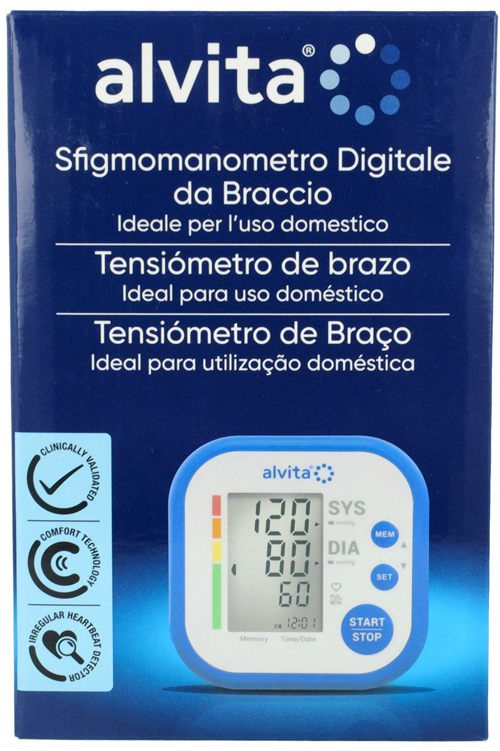 SFIGMOMANOMETRO DIGITALE DA BRACCIO ALVITA - Farmacia Dott. Pasquale Russo