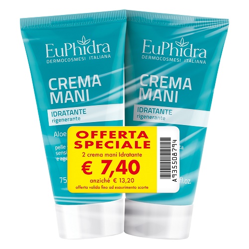 EUPHIDRA ABBINATA CREMA MANI IDRATANTE TERMOFORMATI 2 PEZZI - Farmacia Dott. Pasquale Russo