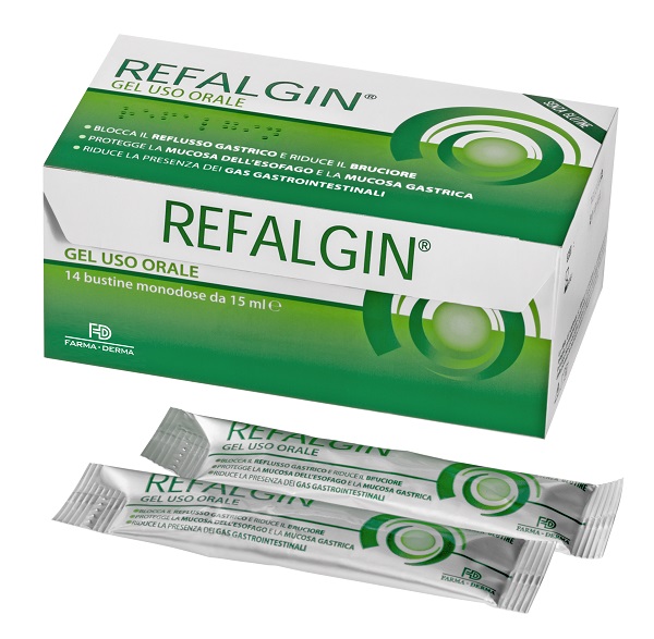 REFALGIN GEL OROSOLUBILE ANTIREFLUSSO 14 BUSTINE 15 ML - Farmacia Dott. Pasquale Russo