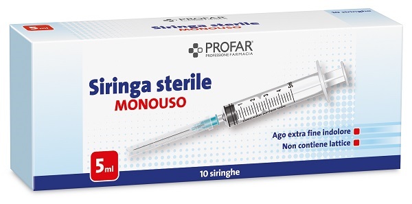 SIRINGA MONOUSO 5 ML PROFAR - Farmacia Dott. Pasquale Russo