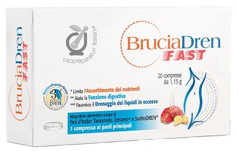 FITOPREPARATORI ITALIANI BRUCIADREN FAST 20 COMPRESSE - Farmacia Dott. Pasquale Russo