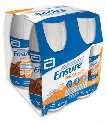 ENSURE NUTRIVIGOR CIOCCOLATO 4 BOTTIGLIE DA 220 ML - Farmacia Dott. Pasquale Russo