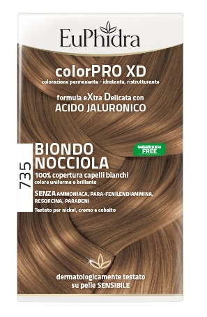 EUPHIDRA COLORPRO XD 735 BIONDO NOCCIOLA GEL COLORANTE CAPELLI IN FLACONE + ATTIVANTE + BALSAMO + GUANTI - Farmacia Dott. Pasquale Russo
