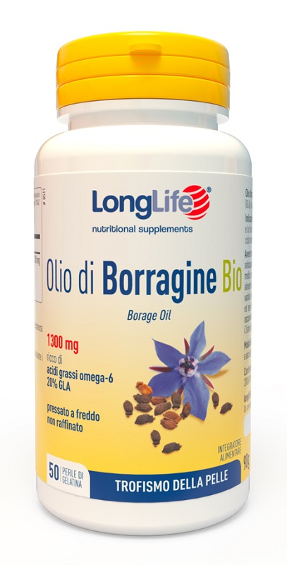 LONGLIFE OLIO BORRAGINE BIO 50 PERLE IN GELATINA - Farmacia Dott. Pasquale Russo
