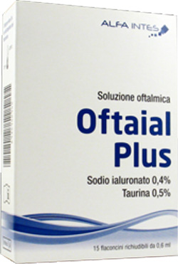 SOLUZIONE OFTALMICA OFTAIAL PLUS ACIDO IALURONICO 0,4% E TAURINA 15 FLACONCINI RICHIUDIBILI DA 0,6 ML - Farmacia Dott. Pasquale Russo