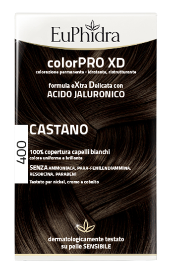 EUPHIDRA COLORPRO XD 400 CASTANO GEL COLORANTE CAPELLI IN FLACONE + ATTIVANTE + BALSAMO + GUANTI - Farmacia Dott. Pasquale Russo