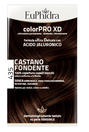 EUPHIDRA COLORPRO XD 435 CASTANO FONDENTE GEL COLORANTE CAPELLI IN FLACONE + ATTIVANTE + BALSAMO + GUANTI - Farmacia Dott. Pasquale Russo