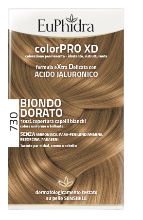 EUPHIDRA COLORPRO XD 730 BIONDO DORATO GEL COLORANTE CAPELLI IN FLACONE + ATTIVANTE + BALSAMO + GUANTI - Farmacia Dott. Pasquale Russo