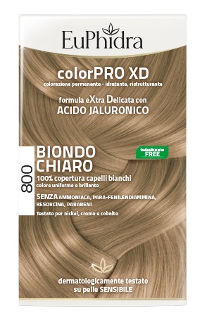 EUPHIDRA COLORPRO XD 800 BIONDO CHIARO GEL COLORANTE CAPELLI IN FLACONE + ATTIVANTE + BALSAMO + GUANTI - Farmacia Dott. Pasquale Russo