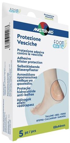 IDROCOLLOIDE MASTER-AID FOOTCARE VESCICHE TALLONE 69X44 MM 5 PEZZI A1 - Farmacia Dott. Pasquale Russo