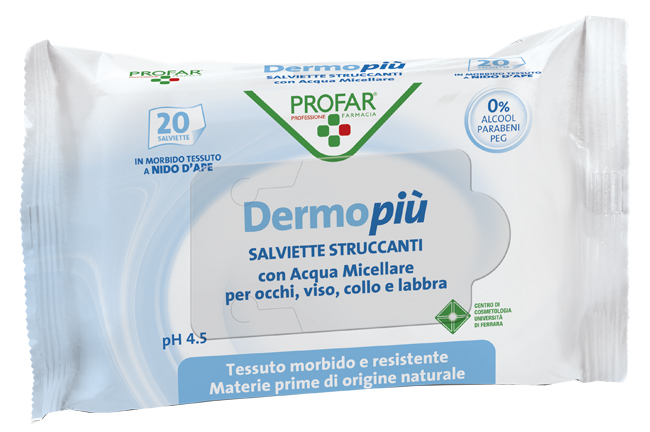 DERMO PIU' SALVIETTINE STRUCCANTI 20 PEZZI PROFAR - Farmacia Dott. Pasquale Russo