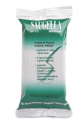 SAUGELLA ATTIVA SALVIETTINE 15 BUSTINE - Farmacia Dott. Pasquale Russo