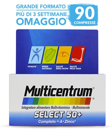MULTICENTRUM SELECT 50+ 90 COMPRESSE - Farmacia Dott. Pasquale Russo