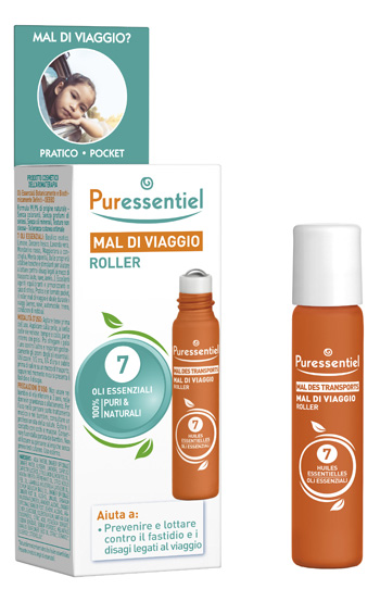 PURESSENTIEL ROLLER MAL DI VIAGGIO 7 OLI ESSENZIALE 5 ML - Farmacia Dott. Pasquale Russo