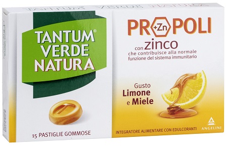 TANTUM VERDE NATURA 15 PASTIGLIE GOMMOSE LIMONE & MIELE - Farmacia Dott. Pasquale Russo