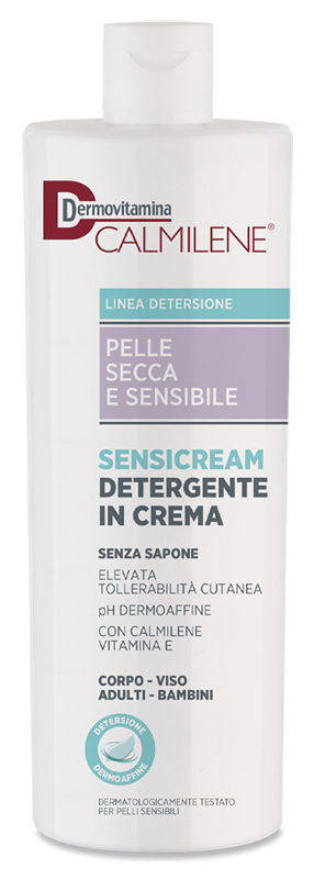 DERMOVITAMINA CALMILENE SENSICREAM DETERGENTE IN CREMA SENZA SAPONE PER PELLE SECCA E SENSIBILE 500 ML - Farmacia Dott. Pasquale Russo