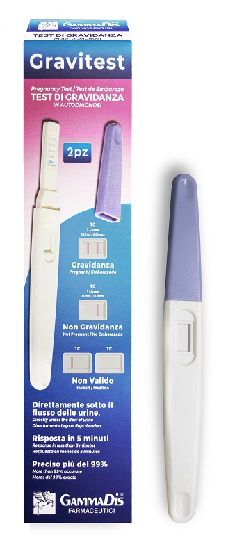 TEST GRAVIDANZA GRAVITEST 2 PEZZI GAMMADIS - Farmacia Dott. Pasquale Russo