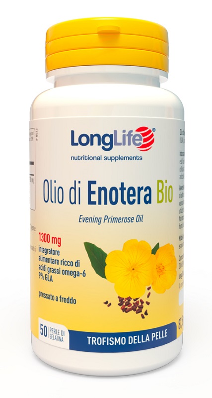 LONGLIFE OLIO ENOTERA BIO 1300 MG 50 PERLE IN GELATINA - Farmacia Dott. Pasquale Russo