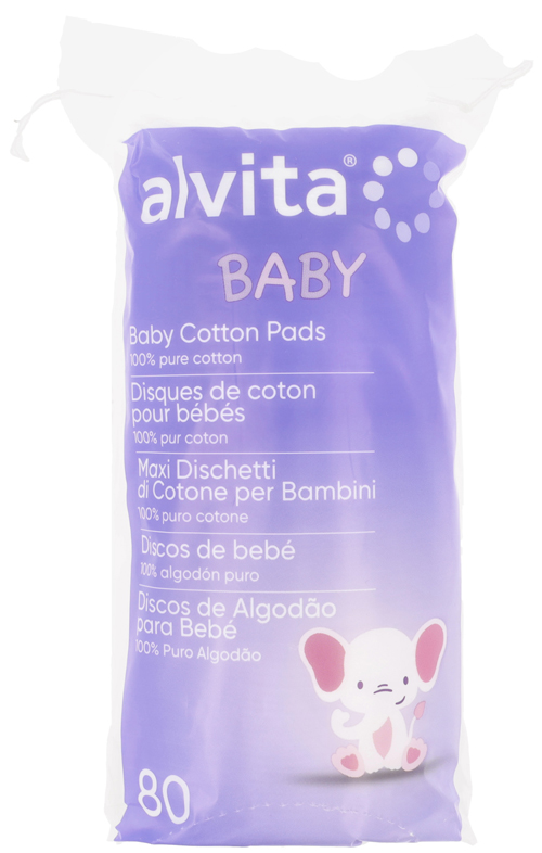 ALVITA BABY MAXI DISCHETTI DI COTONE PER BAMBINI 100% PURO COTONE 80 PEZZI - Farmacia Dott. Pasquale Russo