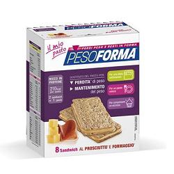 PESOFORMA SANDWICH PROSCIUTTO/FORMAGGIO 4 PASTI 8 PEZZI X 25 G - Farmacia Dott. Pasquale Russo