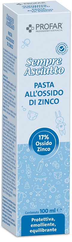 PROFAR SEMPRE ASCIUTTO PASTA ALL'OSSIDO DI ZINCO 17% 100 ML - Farmacia Dott. Pasquale Russo