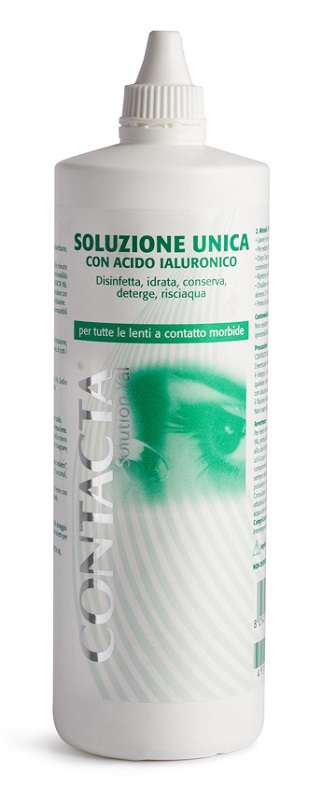 SOLUZIONE UNICA CON ACIDO IALURONICO PER LENTI A CONTATTO CONTACTA SOLUTION 360 ML - Farmacia Dott. Pasquale Russo