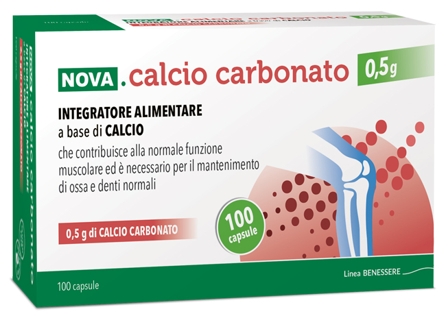 NOVA CALCIO CARBONATO 0,5 G 100 CAPSULE - Farmacia Dott. Pasquale Russo