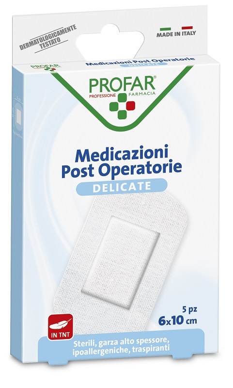 MEDICAZIONE POST OPERATORIA STERILE GARZA ANTIADERENTE 6X10 CM 5 PEZZI PROFAR - Farmacia Dott. Pasquale Russo