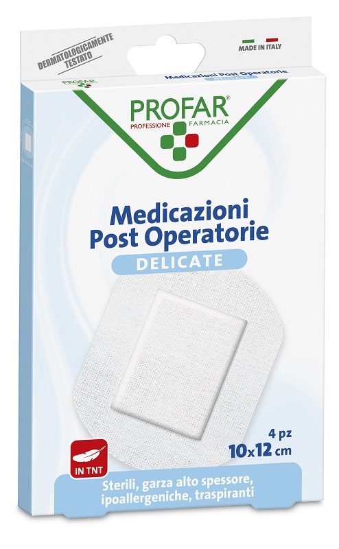 MEDICAZIONE POST OPERATORIA STERILE GARZA ANTIADERENTE 10X12 CM 4 PEZZI PROFAR - Farmacia Dott. Pasquale Russo