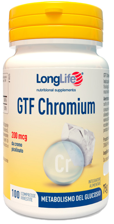 LONGLIFE GTF CHROMIUM 100 COMPRESSE RIVESTITE - Farmacia Dott. Pasquale Russo