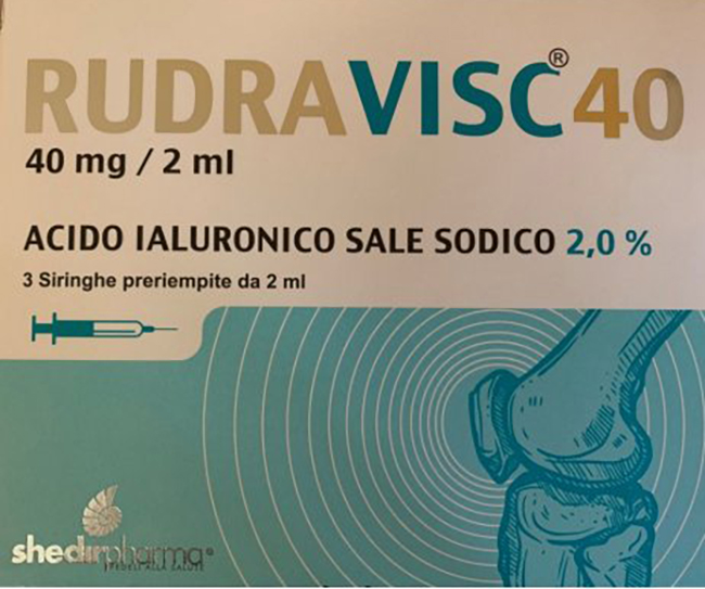 SIRINGA INTRA-ARTICOLARE RUDRAVISC 40 HC ACIDO IALURONICO SALE SODICO 40 MG 2 ML 3 PEZZI - Farmacia Dott. Pasquale Russo