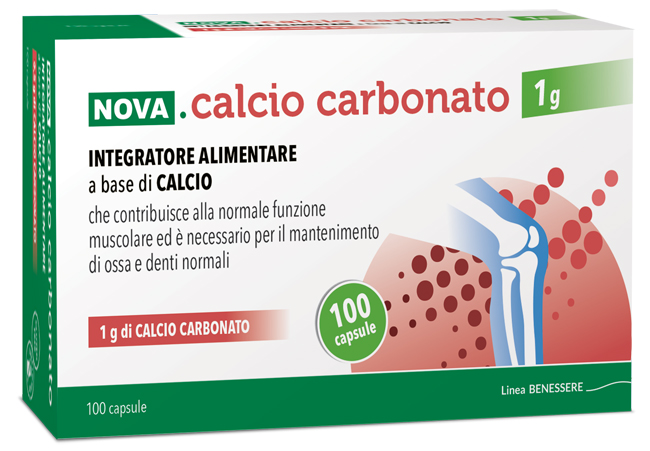 NOVA CALCIO CARBONATO 1 G 100 CAPSULE - Farmacia Dott. Pasquale Russo