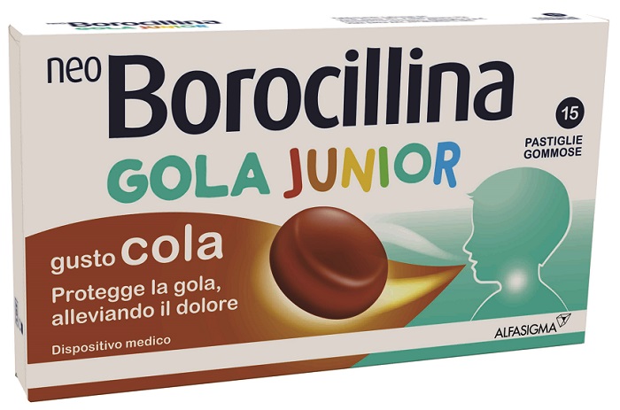 NEOBOROCILLINA GOLA JUNIOR 15 PASTIGLIE GUSTO COLA - Farmacia Dott. Pasquale Russo