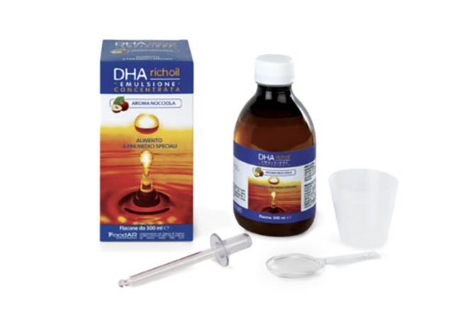 DHA RICHOIL SCIROPPO AL 25% DI DHA DI ORIGINE ALGALE GUSTO MANDORLA 30 ML - Farmacia Dott. Pasquale Russo