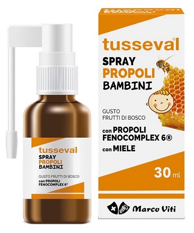 TUSSEVAL GOLA PROPOLI SPRAY PER BAMBINI 30 ML - Farmacia Dott. Pasquale Russo
