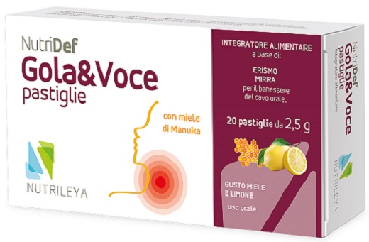 NUTRIDEF GOLA & VOCE MIELE E LIMONE 20 PASTIGLIE - Farmacia Dott. Pasquale Russo