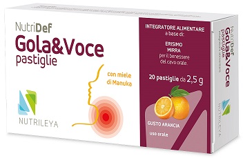 NUTRIDEF GOLA & VOCE ARANCIA 20 PASTIGLIE - Farmacia Dott. Pasquale Russo