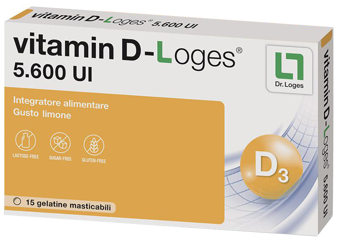 VITAMIN D-LOGES 15 GELATINE MASTICABILI GUSTO LIMONE - Farmacia Dott. Pasquale Russo