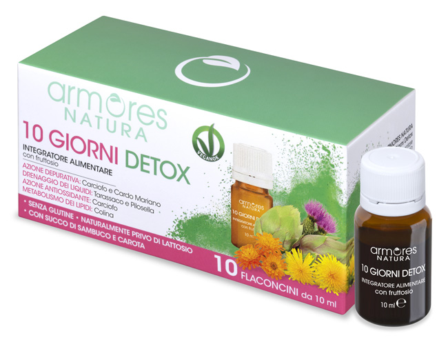 ARMORES NATURA 10 GIORNI DETOX 10 FLACONCINI DA 10 ML - Farmacia Dott. Pasquale Russo