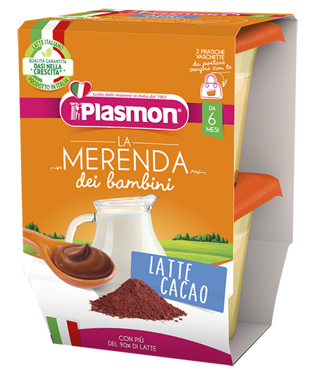 PLASMON LA MERENDA DEI BAMBINI MERENDE LATTE CACAO ASETTICO 2 X 120 G - Farmacia Dott. Pasquale Russo