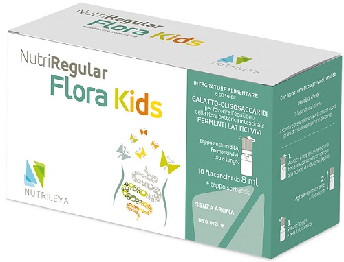 NUTRIREGULAR FLORA KIDS 10 FLACONCINI - Farmacia Dott. Pasquale Russo