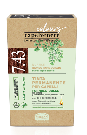 CAPELVENERE COLOURS TINTA CAPELLI 7,43N BIONDO RAME DORATO - Farmacia Dott. Pasquale Russo