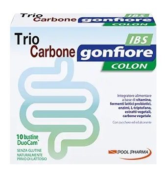 TRIOCARBONE GONFIORE IBS 10 BUSTE DUOCAM DA 2 G + 1,5 G - Farmacia Dott. Pasquale Russo