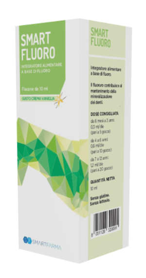 SMART FLUORO GOCCE 10 ML GUSTO CREMA VANIGLIA - Farmacia Dott. Pasquale Russo